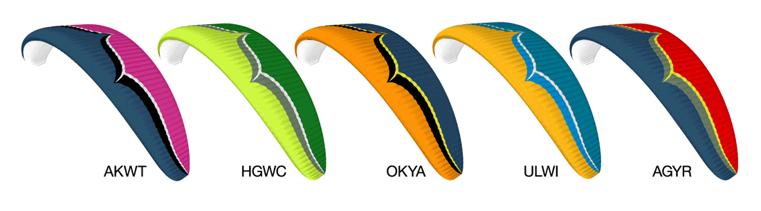 Parapente EN-C Ozone Delta 4 - couleurs de série